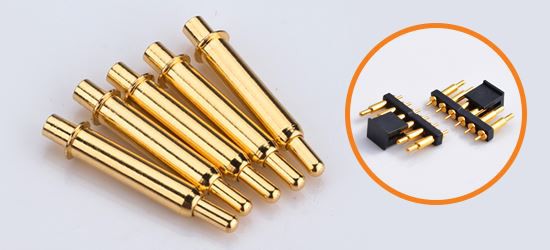 Spring-loaded pogo pin connector