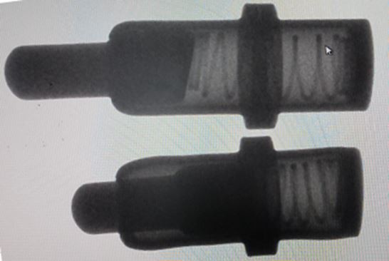 Pruebas de rayos X para productos con clavijas Pogo