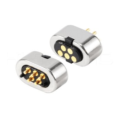 Conector pin Pogo magnético chapado en oro