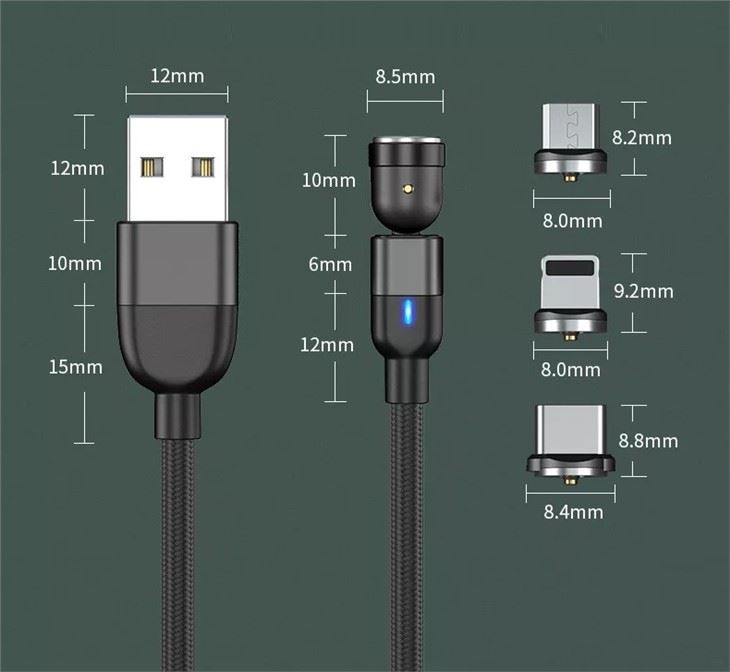 3 in 1 Magnetic Fast Charging Pogo Pin Cables