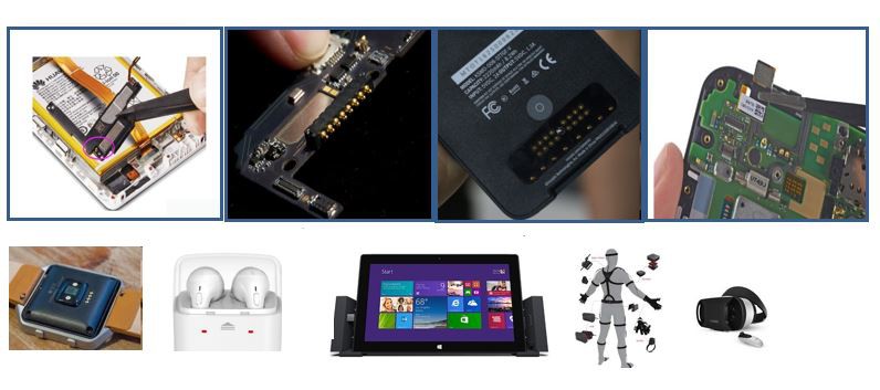 Conector de pin Pogo aplicado a dispositivos inteligentes