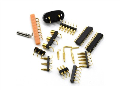 Conector pin Pogo de ángulo recto macho y hembra